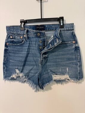 Lucky Brand Distressed High Rise Mom Shorts